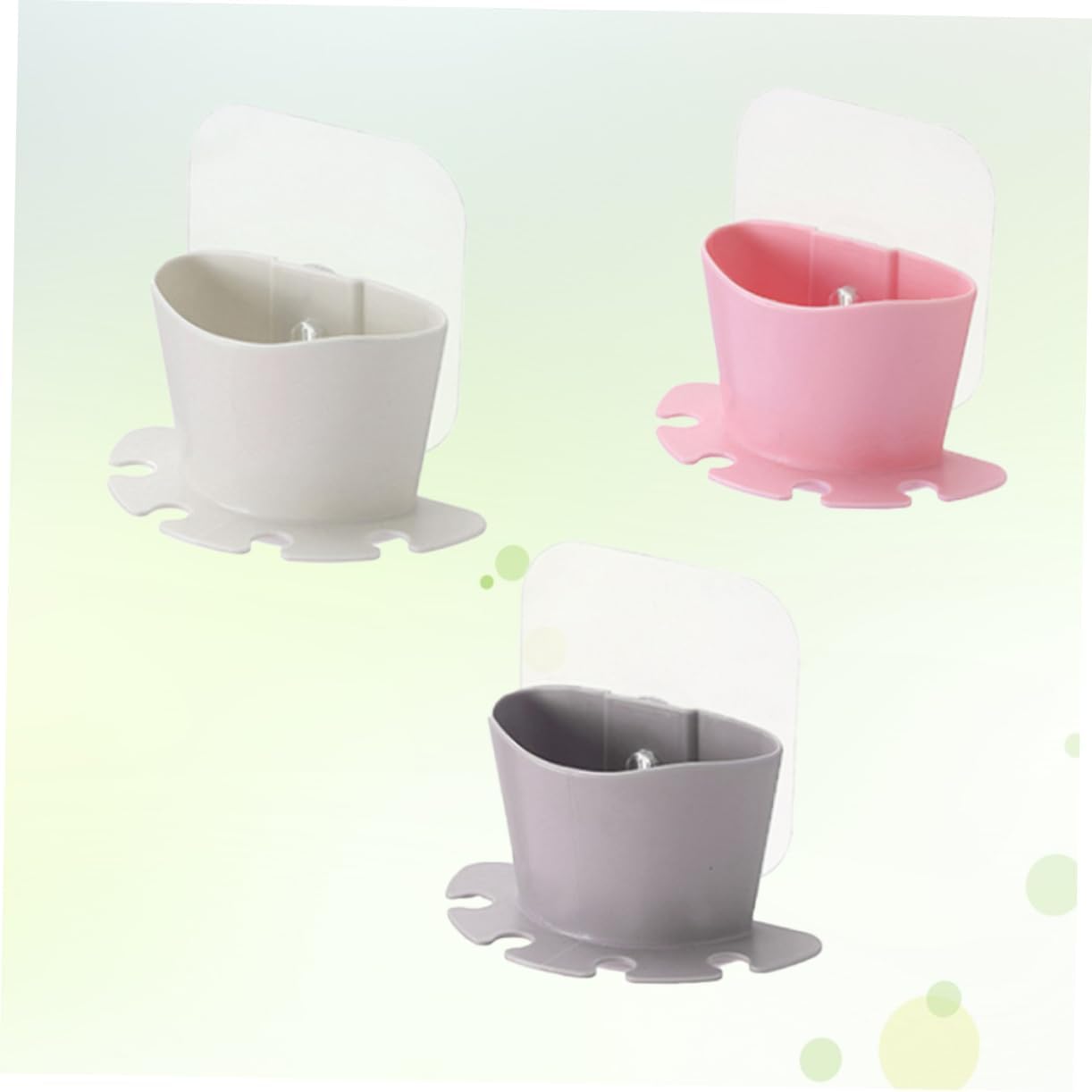 Sosoport Self-Adhesive Suction Cup Toothbrush Holder with Storage