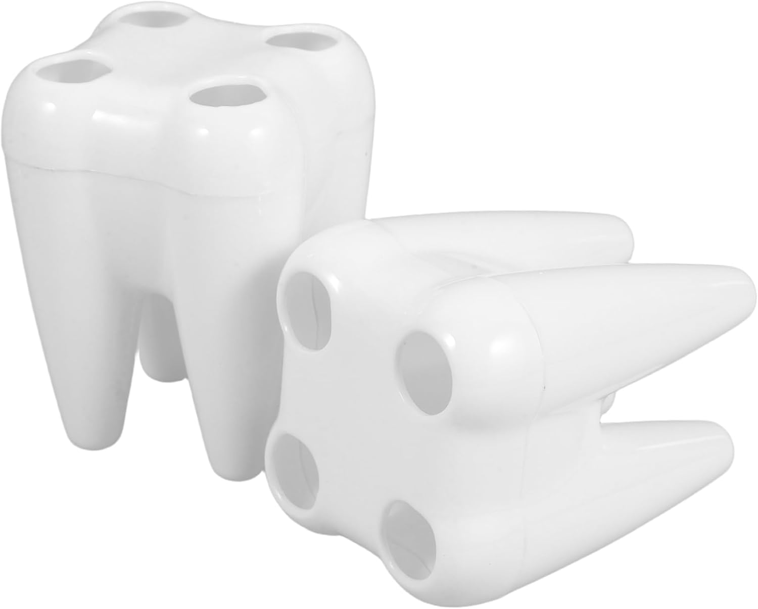 HOOTNEE 2pcs Tooth-Shaped Toothbrush Holder