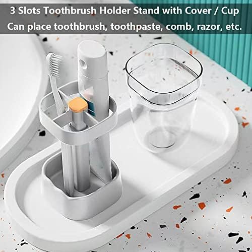 YeeSingLon 2 Pack 2 in 1 Toothbrush Holder Rinsing Cup