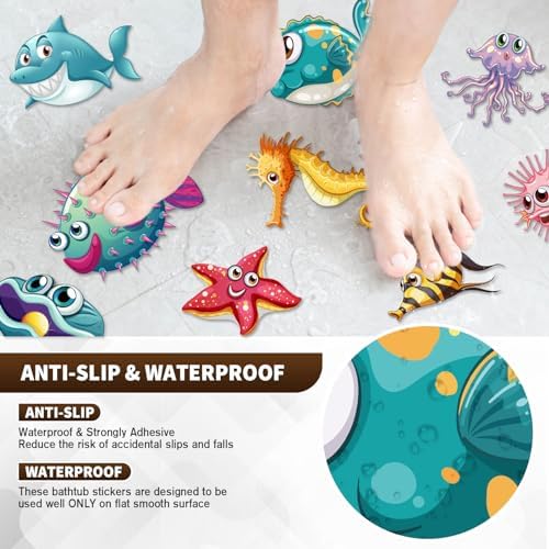Nodirz Non-Slip Bathtub Stickers with Scraper