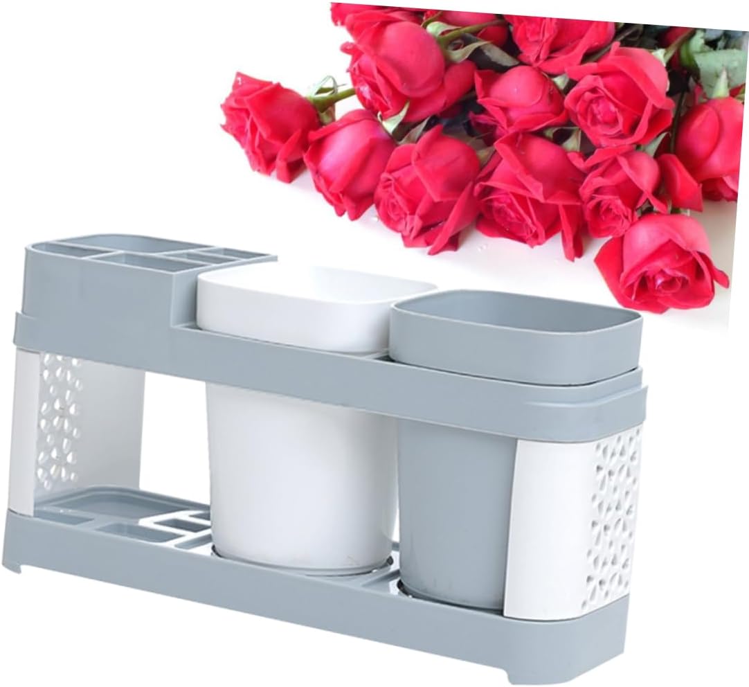 BRIGHTFUFU Toothbrush Toothpaste Holder Organizer