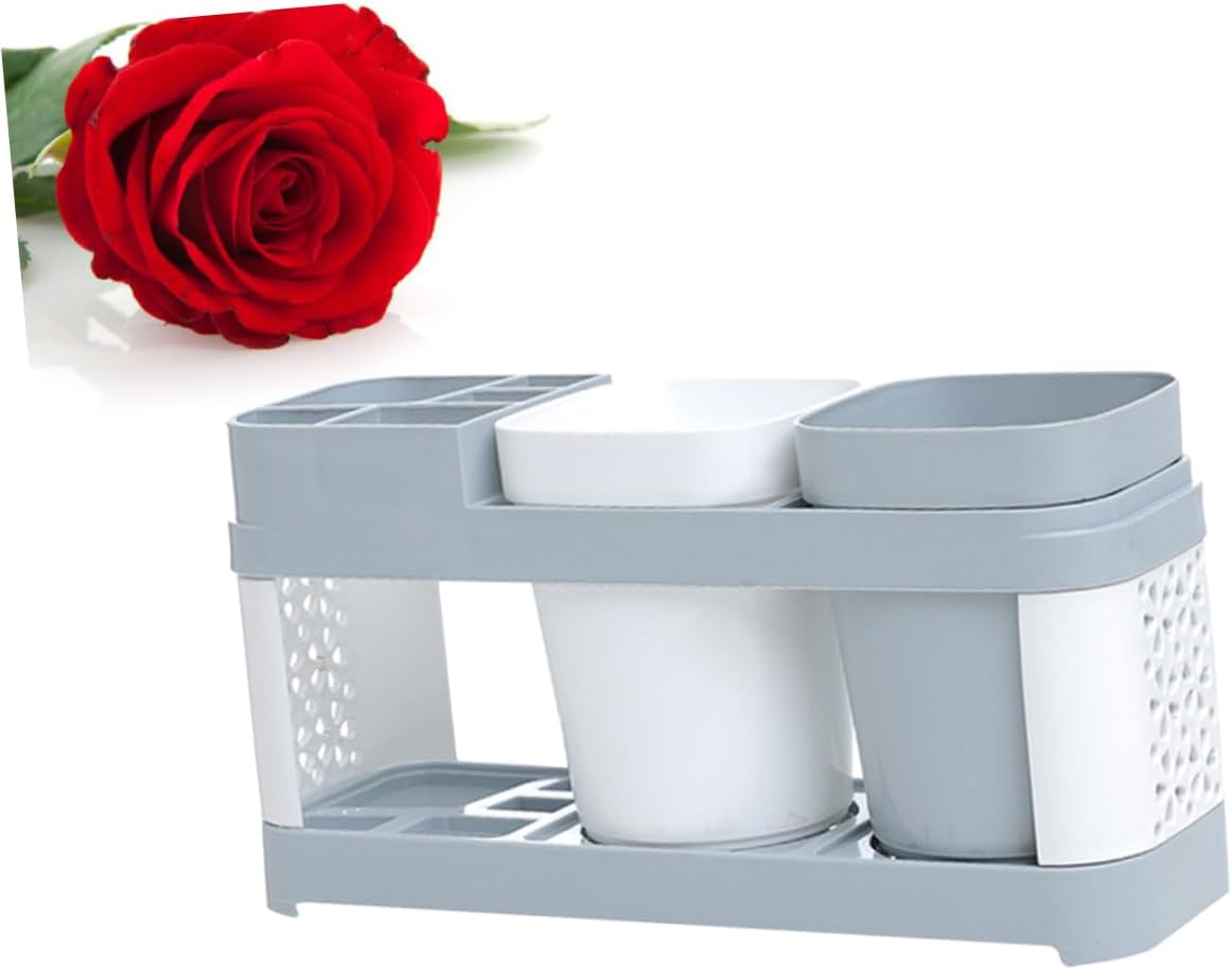 BRIGHTFUFU Toothbrush Toothpaste Holder Organizer