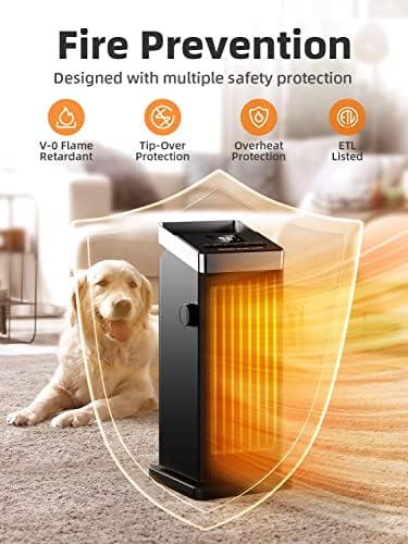 BREEZOME 1500W Fast Heating Space Heater with Remote Control 1