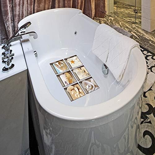 AILEGOU 3D Non-Slip Bathtub Stickers 6 Pieces