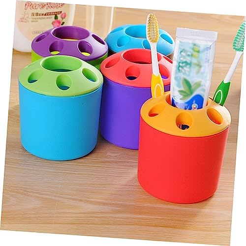 Cabilock 4 Slot Toothbrush Stand with Toothpaste Holder