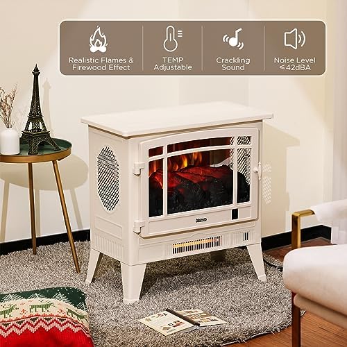 TURBRO TS25 Electric Fireplace with WiFi and Crackling Sound