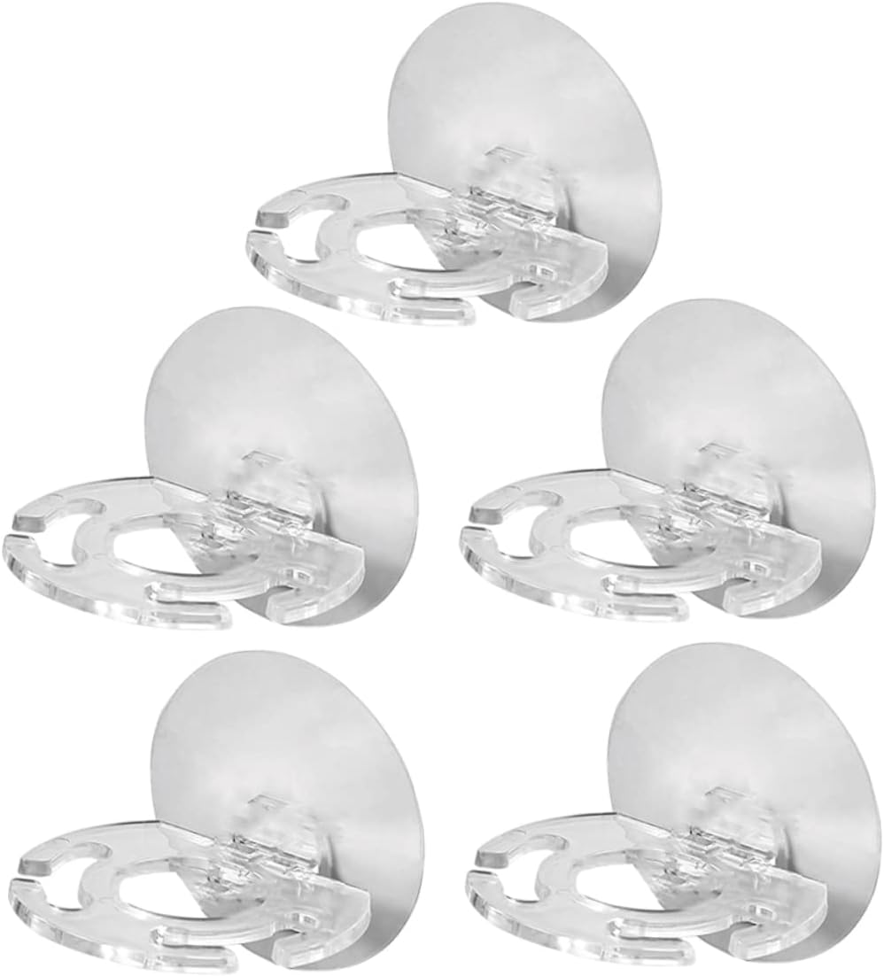 Healifty 5Pcs Wall Mounted Toothbrush Holder Organizer