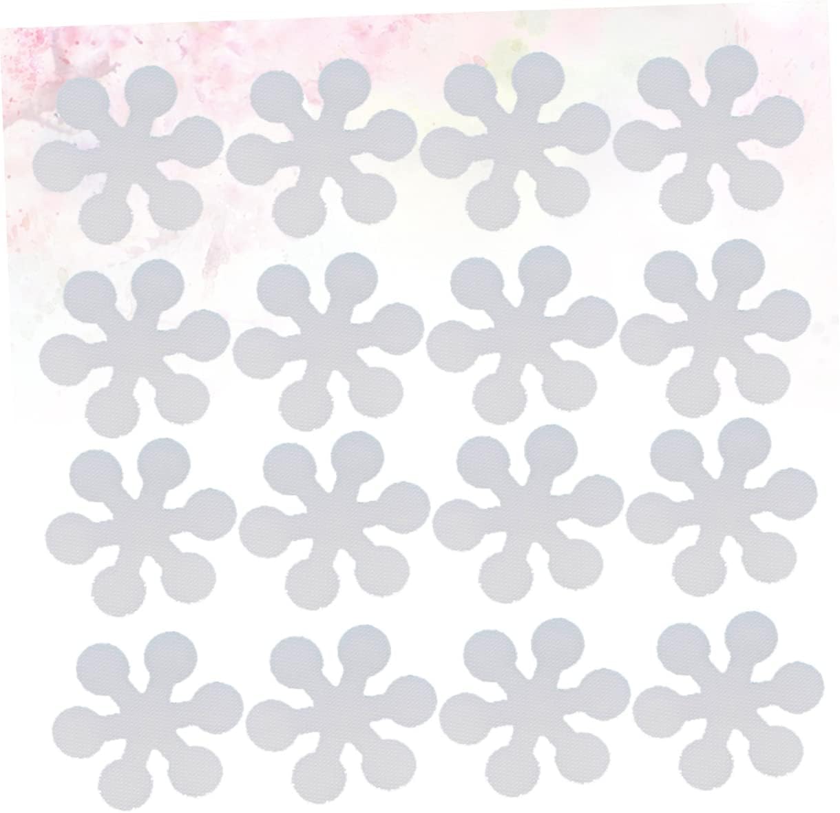 Sosoport 20Pcs Snowflake Non-Slip Tub Strips with Adhesive Safety Stickers