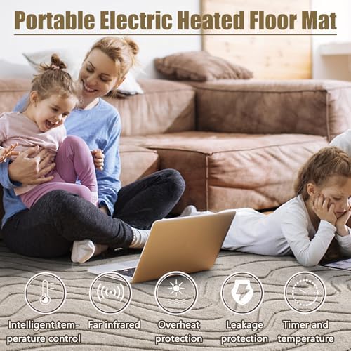 Graphene Heated Floor Mat for Winter Warmth 150x200cm