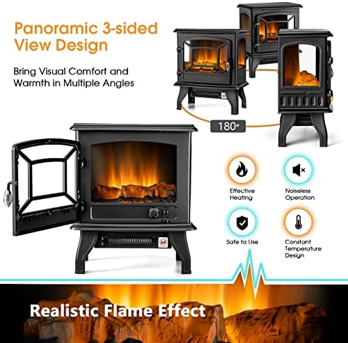 Tangkula 20 Inch Electric Fireplace Stove