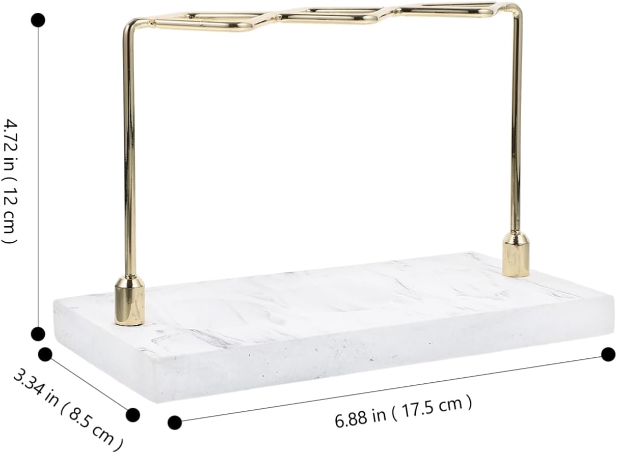 SOLUSTRE Marble Toothbrush Holder Makeup Brush Stand