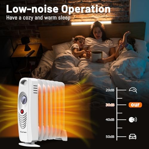 COSTWAY 700W Oil Filled Radiator Heater with Adjustable Thermostat