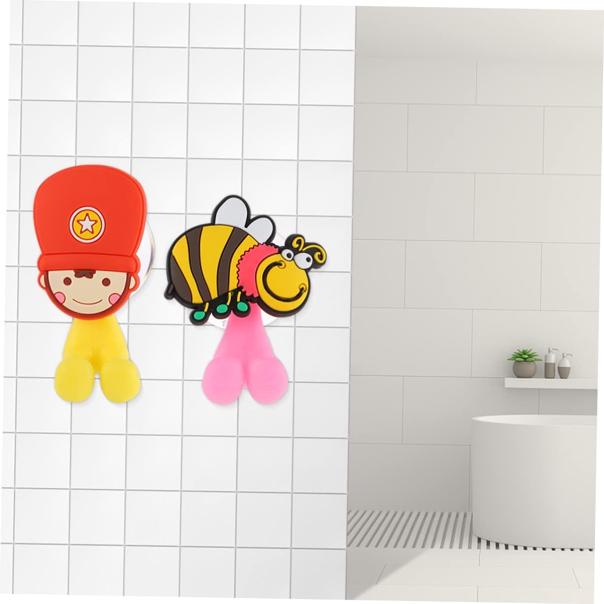 Holibanna Cartoon Toothbrush Holder Suction Cup 3 Pack