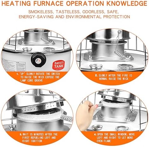 DECORN Kerosene Heater 200 sq ft Portable Convection