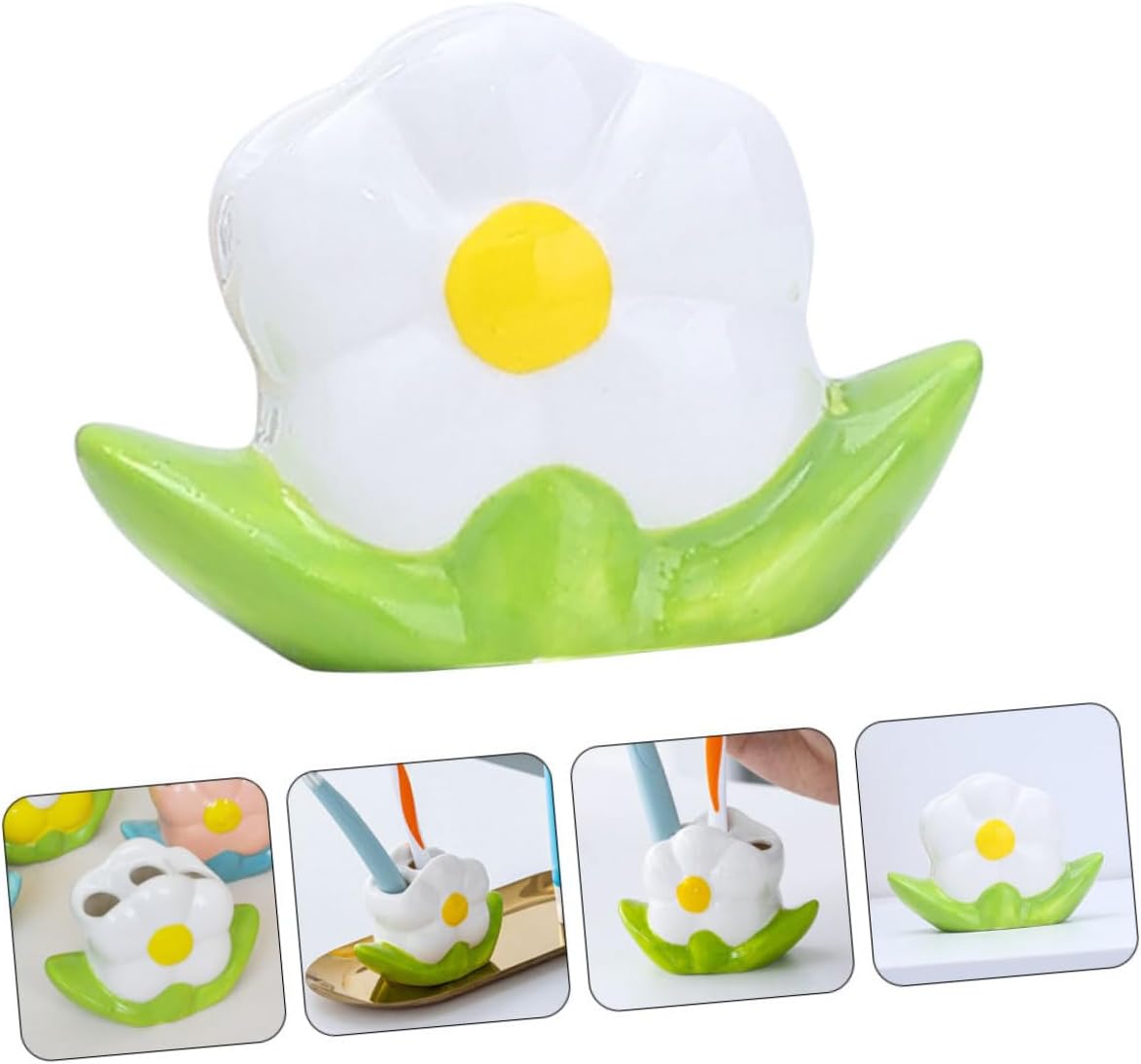 Ciieeo Ceramic Toothbrush Holder for Bathroom and Shower 1