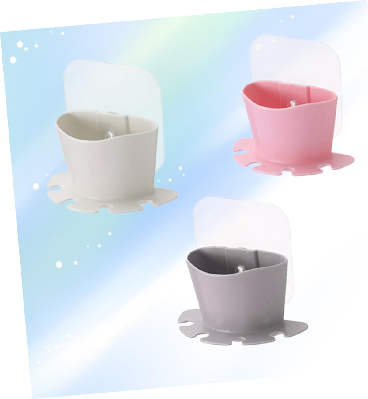 SOLUSTRE Suction Toothbrush Holder with Storage Cup