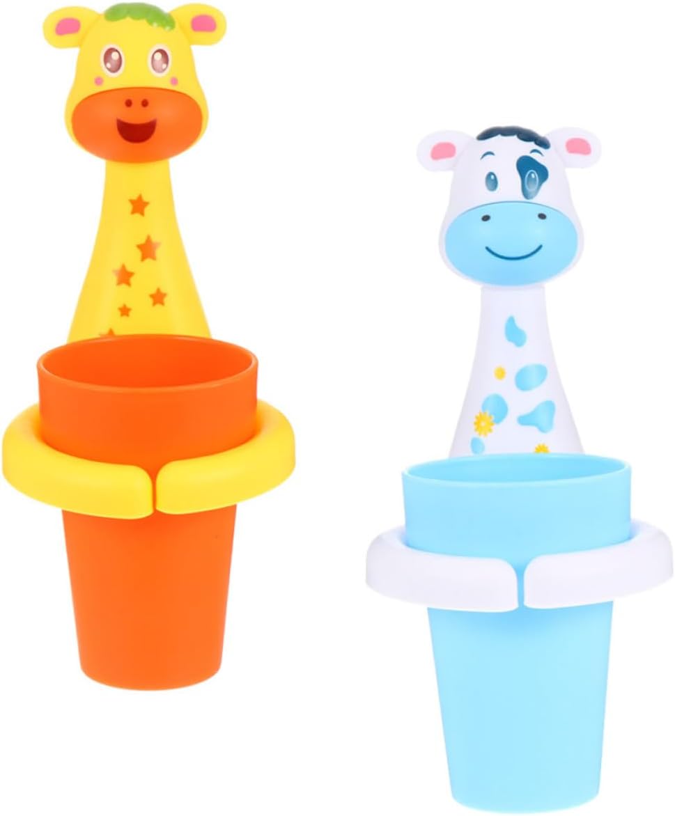 ABOOFAN Cartoon Animal Toothbrush Holder Wall Mount Organizer