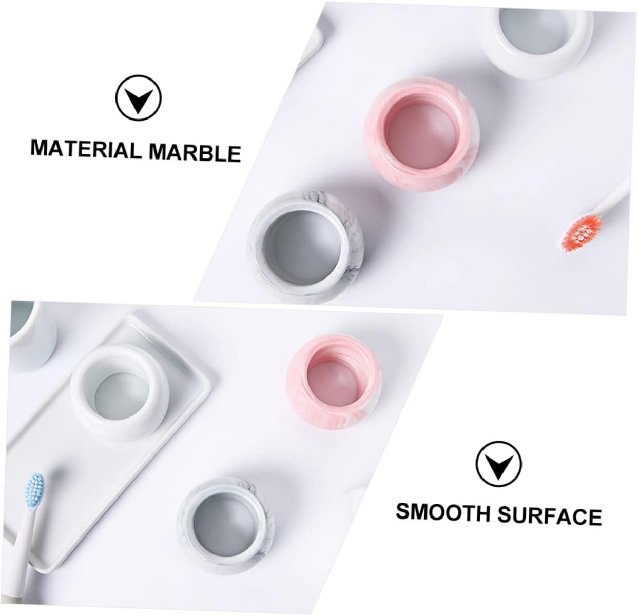 Amosfun 3pcs Marble Electric Toothbrush Holder