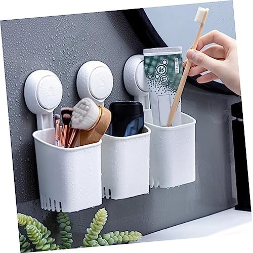 Suction Cup Toothbrush Holder with Drain Hole No Drill