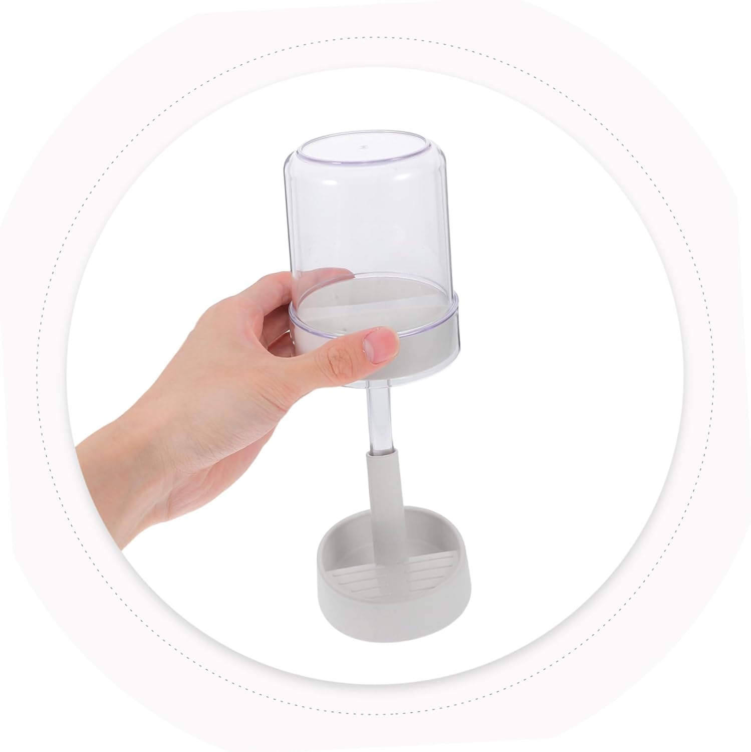 LIFKOME Modern Lamp Toothbrush Holder with Suction Cup
