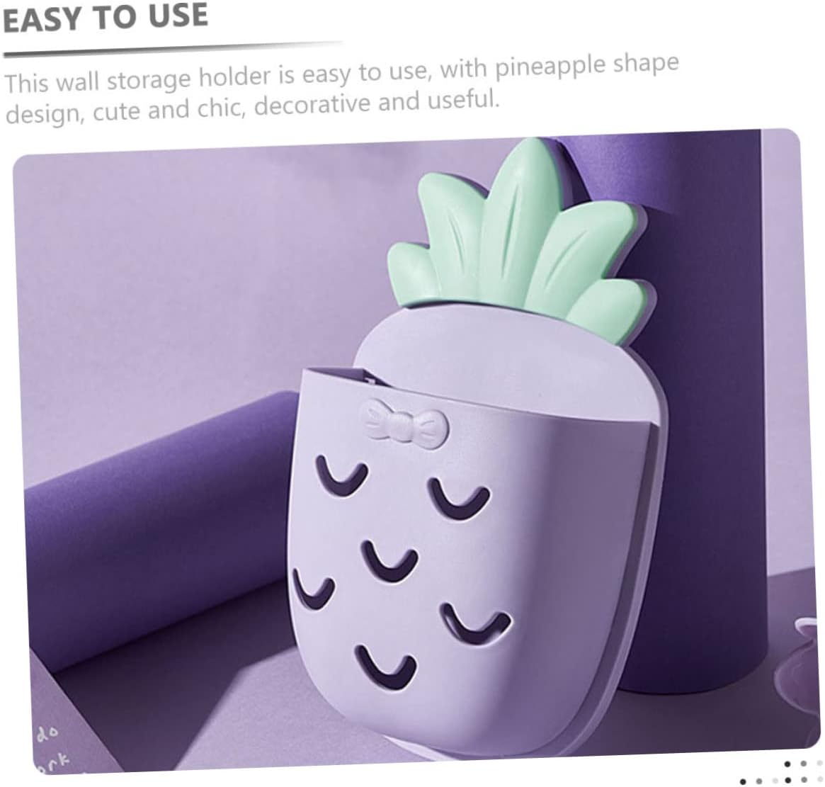 GLEAVI 2 Piece Pineapple Wall Mounted Toothbrush Holder