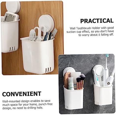 VOSAREA Wall Toothbrush Holder with Suction Cup