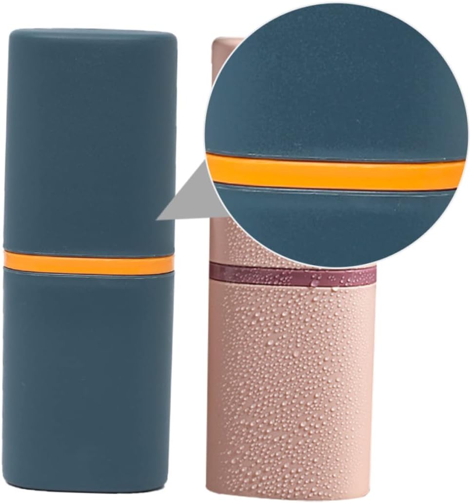 FRCOLOR Two-in-One Toothbrush Holder with Lid