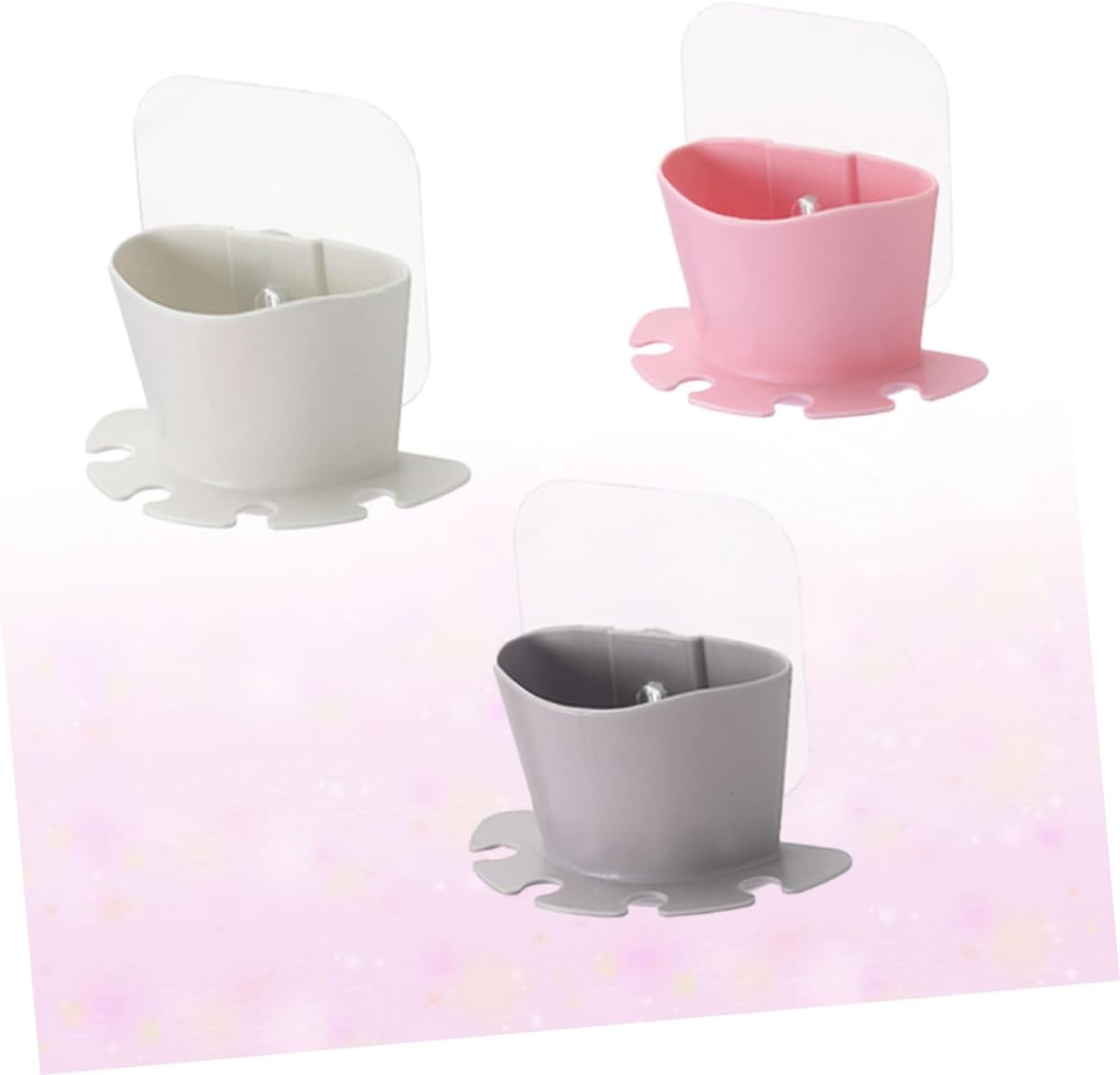 Sosoport Self-Adhesive Suction Cup Toothbrush Holder with Storage