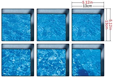 AILEGOU 3D Non-Slip Bathtub Stickers with 6 Pieces