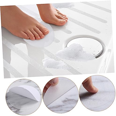 30 Pcs White Non-Slip Bath Stickers Peva Material