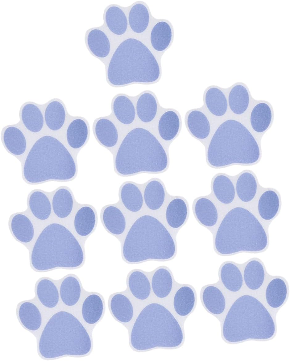 Ciieeo 10pcs Cartoon Dog Paw Anti-Slip Bathroom Stickers