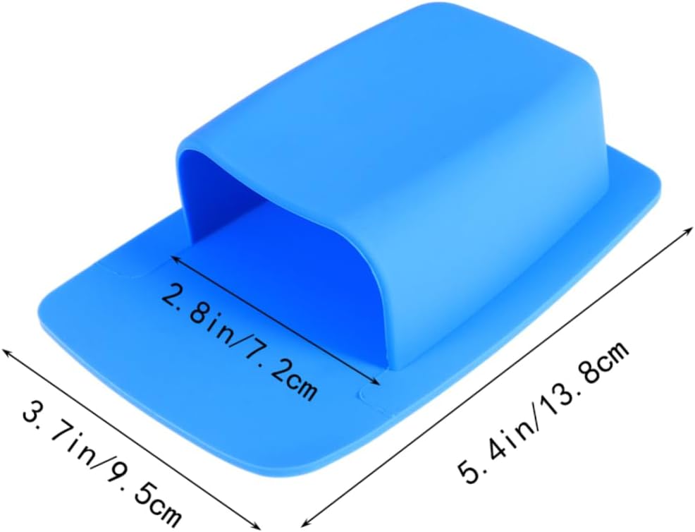 Silicone Bathroom Storage Organizer Wall Mounted Toothbrush Holder Razor Holder Blue