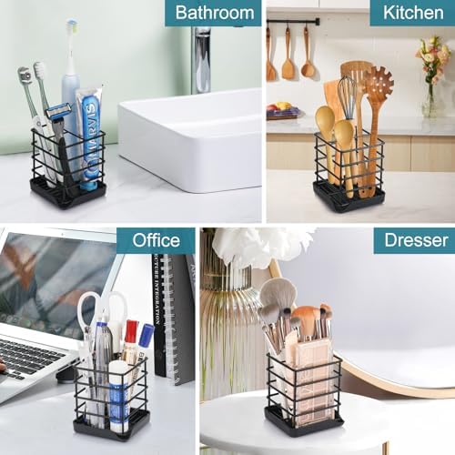 Chintu Toothbrush Holder with Drainage Compact Bathroom Organizer for Kids and Adults