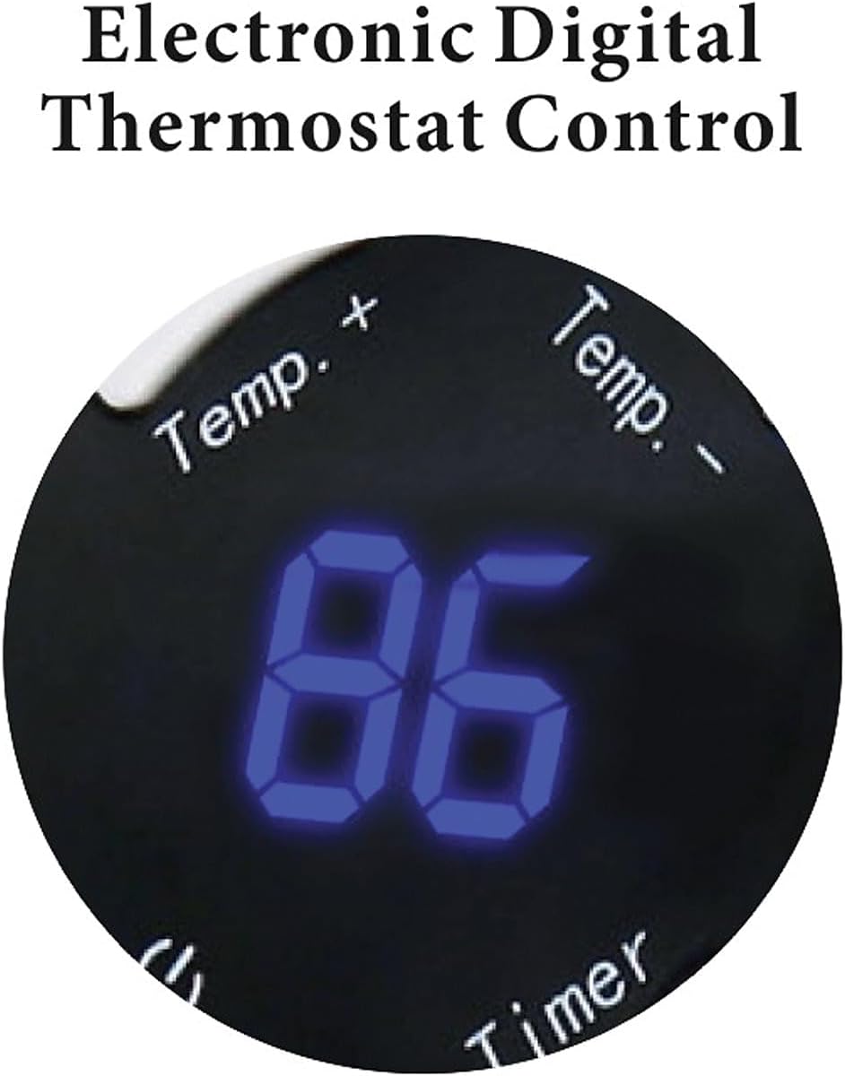 Optimus H-7801 Wall Plug-in Heater with Thermostat and Timer