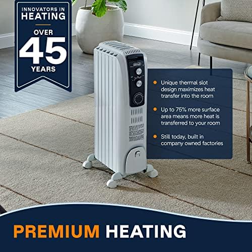 DeLonghi 1500W Portable Heater with Touch Controls