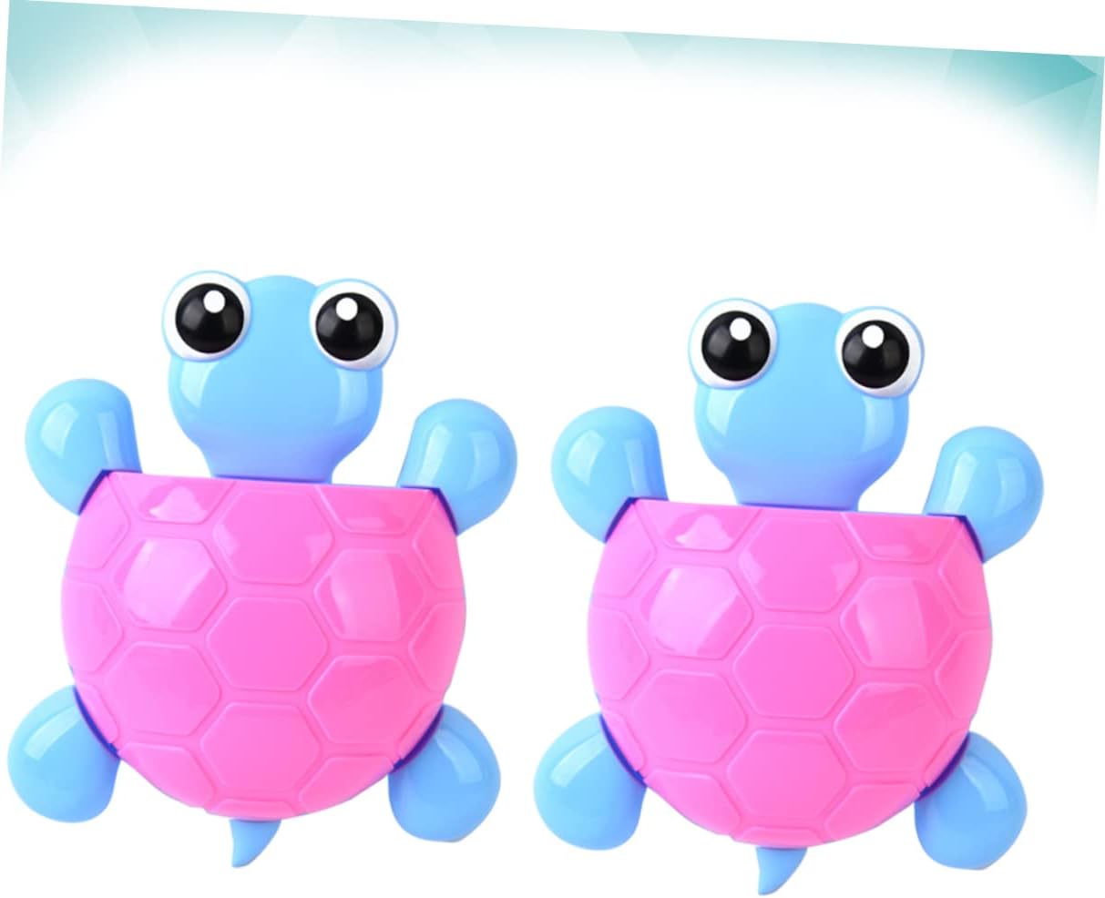 Yardenfun 2Pcs Cute Turtle Suction Cup Toothbrush Holder