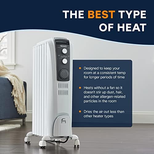 DeLonghi 1500W Portable Heater with Touch Controls