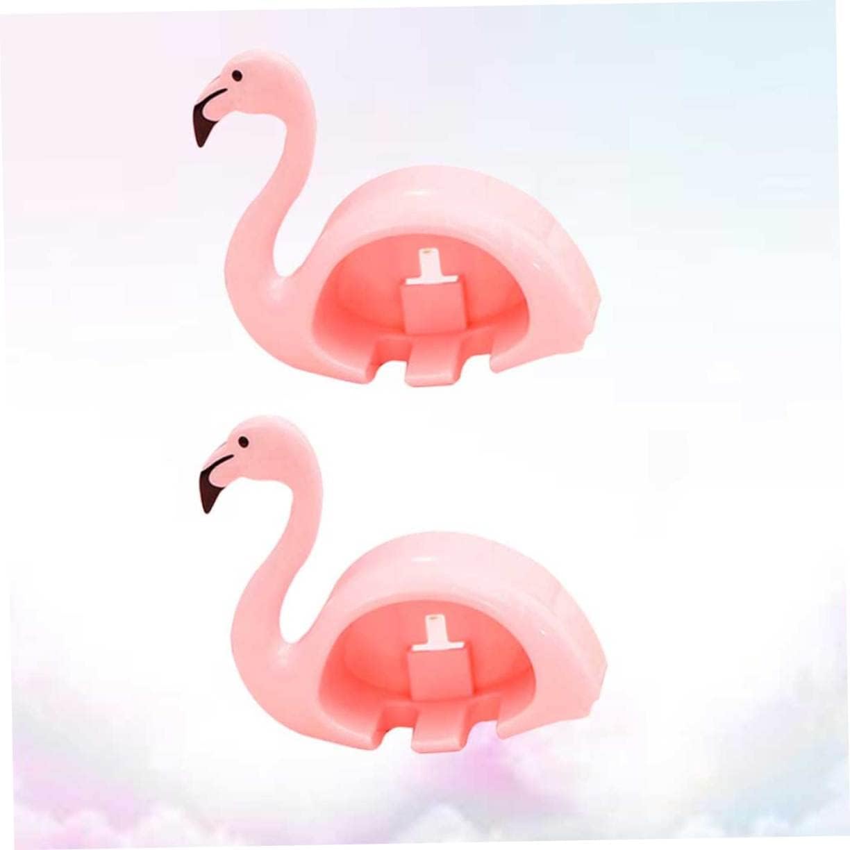 LIFKOME 2pcs Flamingo Suction Cup Toothbrush Holder