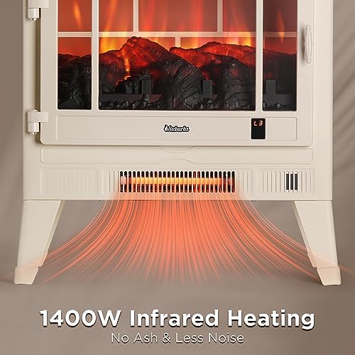 TURBRO TS25 Electric Fireplace with WiFi and Crackling Sound