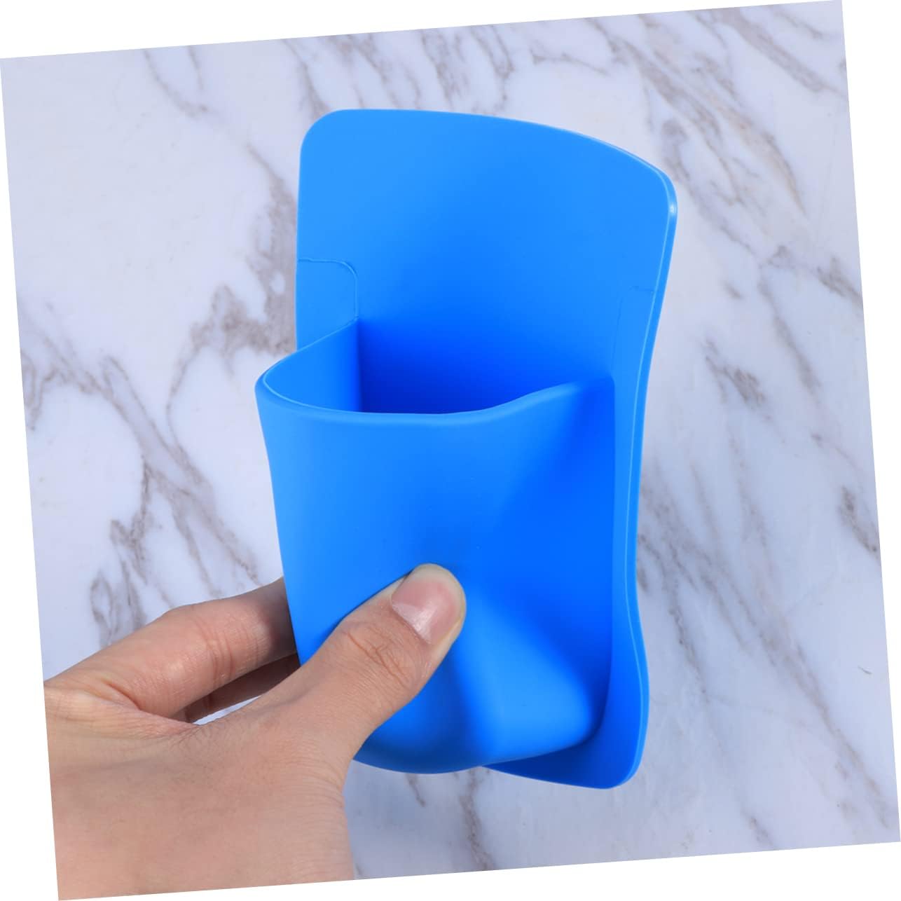 Silicone Bathroom Storage Organizer Wall Mounted Toothbrush Holder Razor Holder Blue