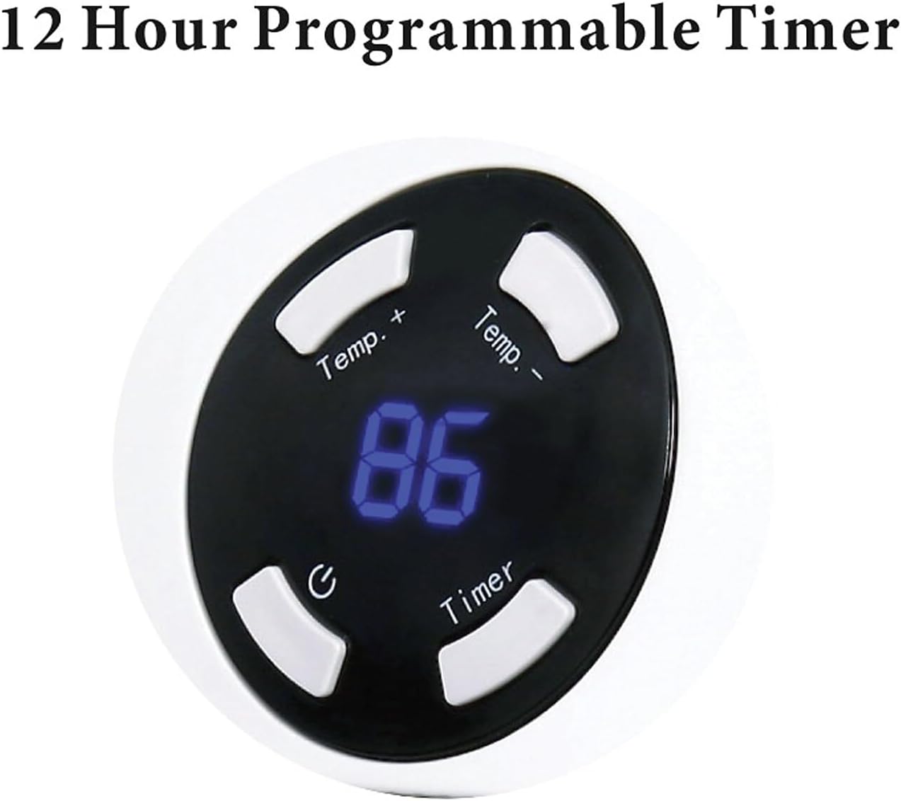 Optimus H-7801 Wall Plug-in Heater with Thermostat and Timer