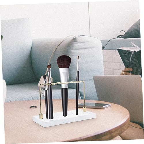 HAKIDZEL Marble Toothbrush Holder with Makeup Brush Stand