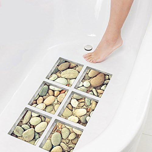 AILEGOU 3D Non-Slip Bathtub Stickers Set of 6 1