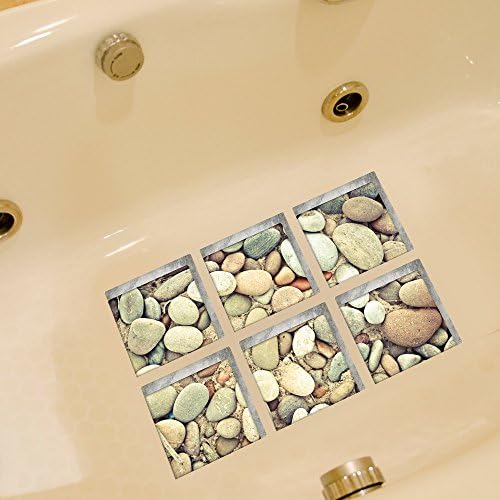 AILEGOU 3D Non-Slip Bathtub Stickers Set of 6 1
