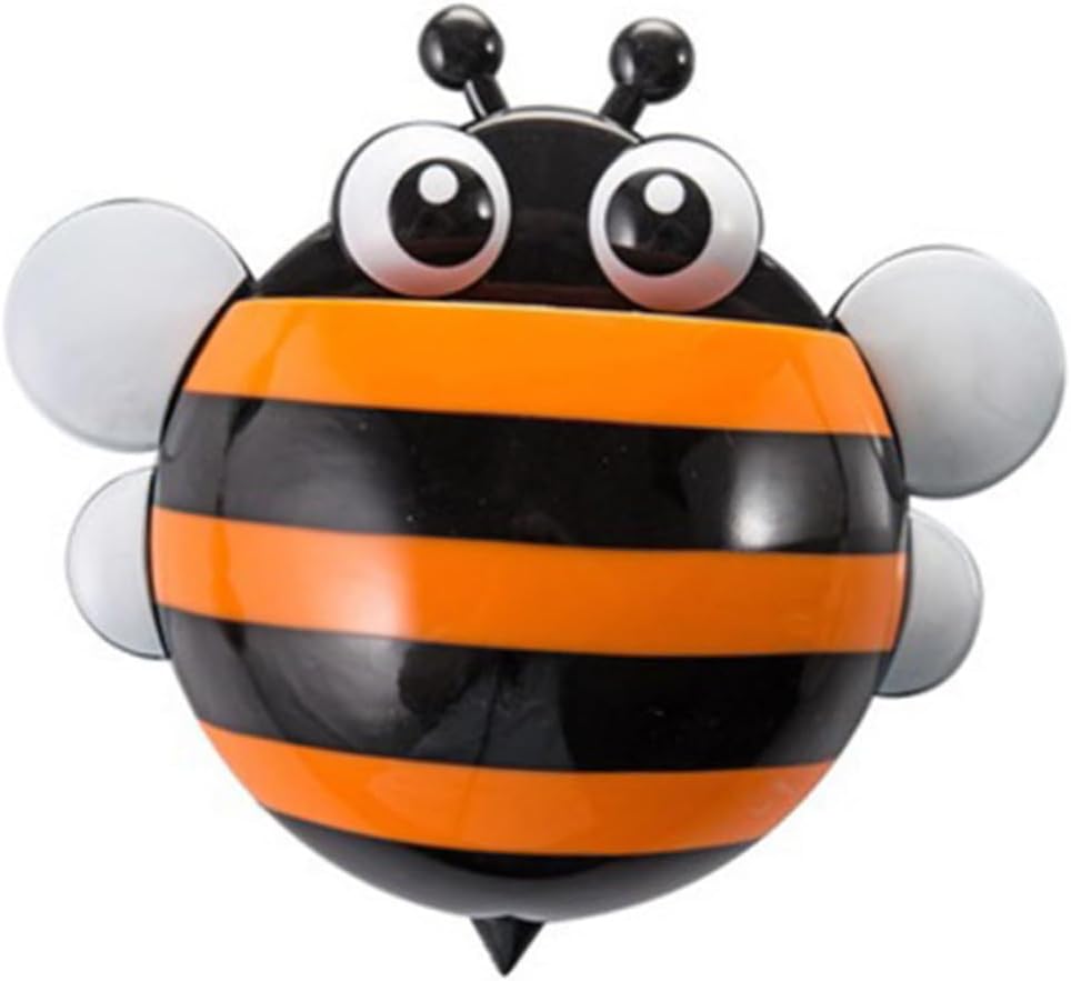 4pcs Cartoon Bee Suction Cup Toothbrush Holder for Bathroom