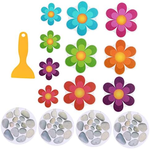 Healifty 14Pcs Anti-Slip Bathroom Stickers with Flower Design