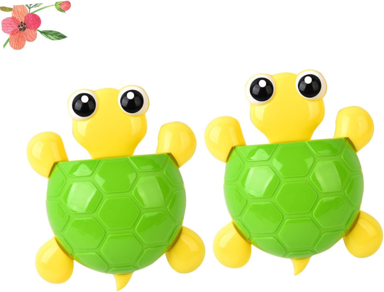 LIFKOME 2pcs Wall Mount Toothbrush Stand with Suction Cup and Toothpaste Holder