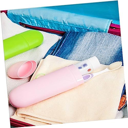 PRETYZOOM Toothbrush Holder with PP Case and Toothpaste Storage