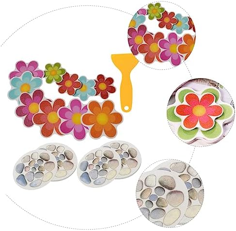 Healifty 14Pcs Anti-Slip Bathroom Stickers with Flower Design