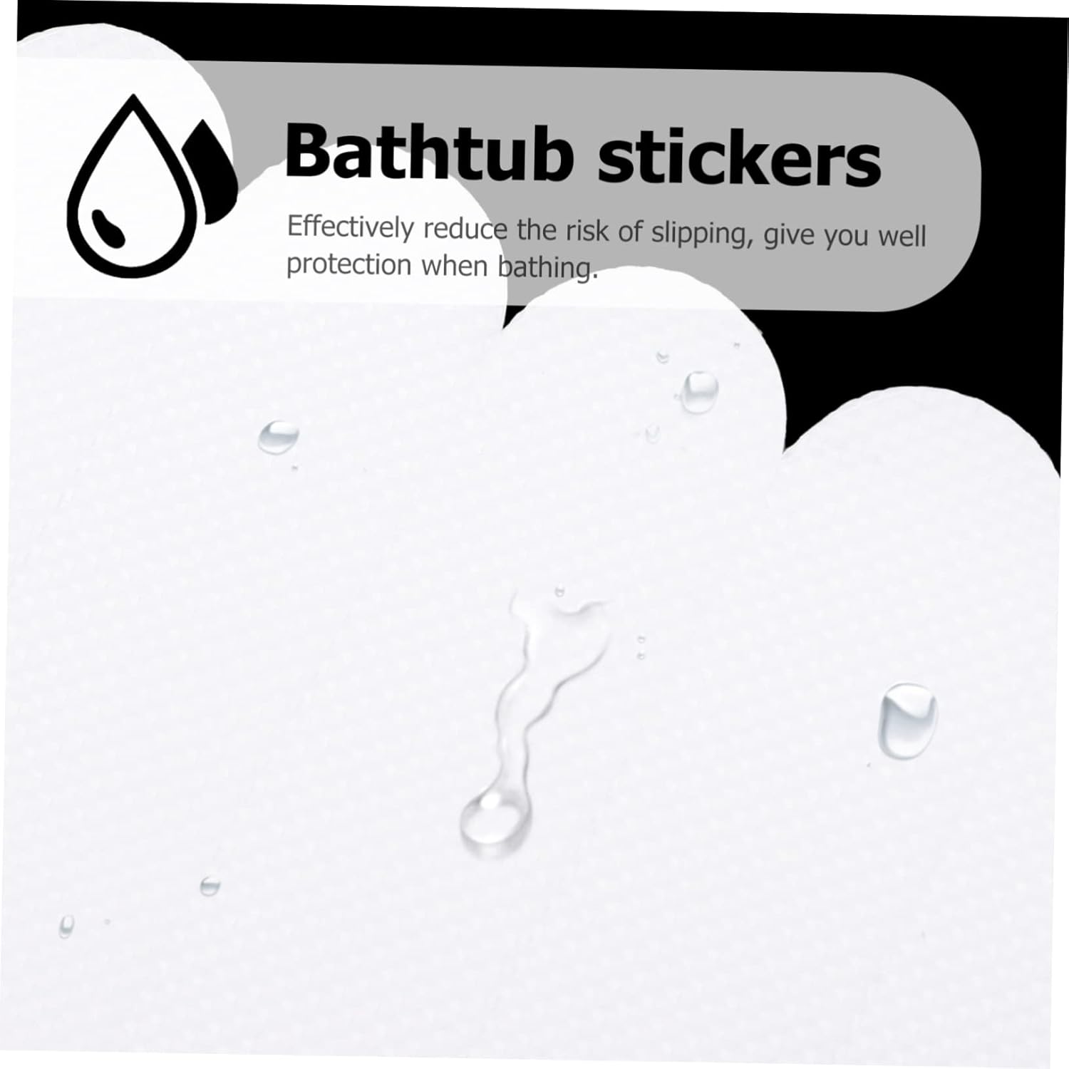 Cabilock 6Pcs Clear Non-Slip Bathroom Stickers